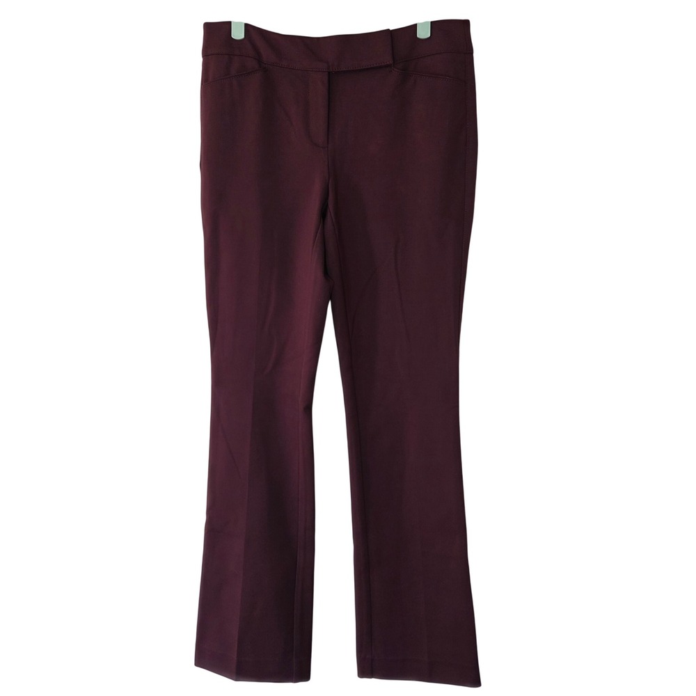 White House Black Market Ponte Bootcut Pants Black Cherry 6R Mini Boot